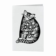 Happy is the home with at least one cat card